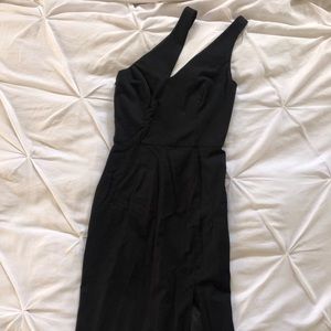 Black Halo Cut Out One Shoulder Black Dress Size 4